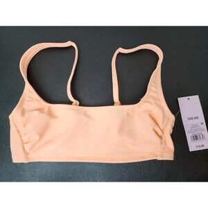 Women's Scoop Bralette Bikini Swim Top  Wild Fable Peach Size XX Small XXS (00)